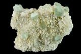 Fluorite with Manganese Inclusions on Quartz - Arizona #133668-1